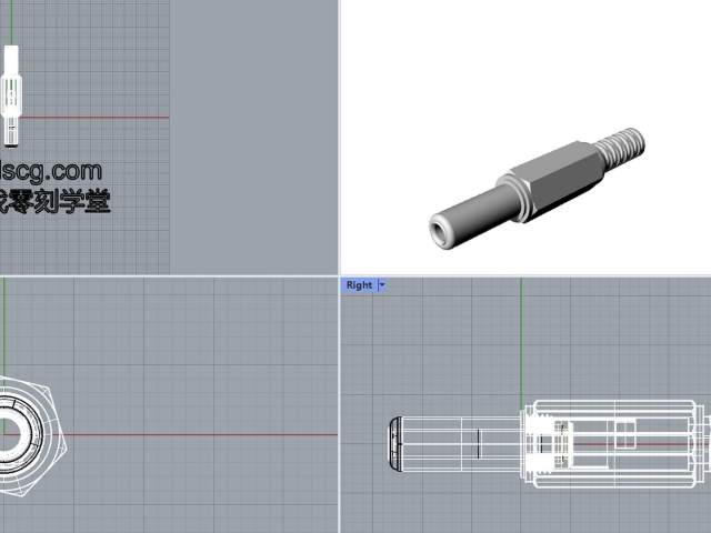 DC电源接口Rhino犀牛模型下载