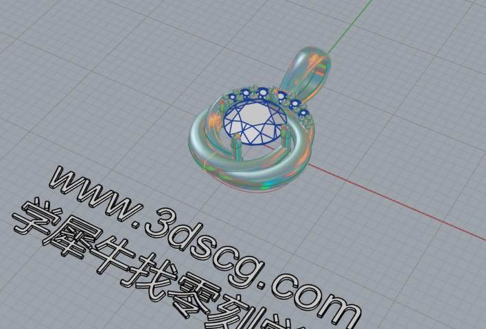 钻石吊坠Rhino犀牛模型下载