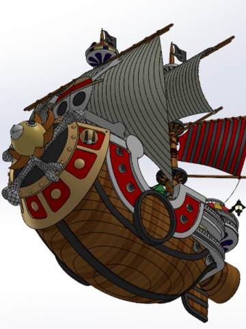 动漫海贼王路飞海盗船Rhino犀牛模型下载