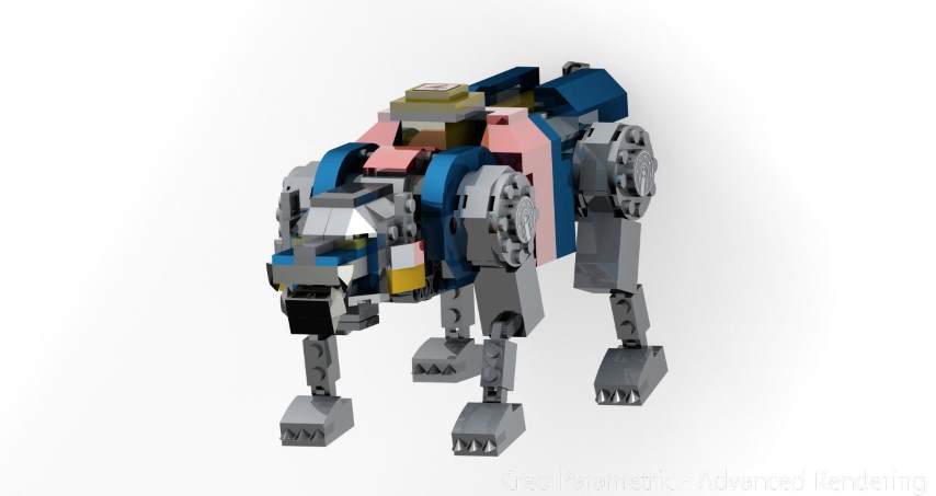战神金刚乐高机器狮子Rhino犀牛模型下载